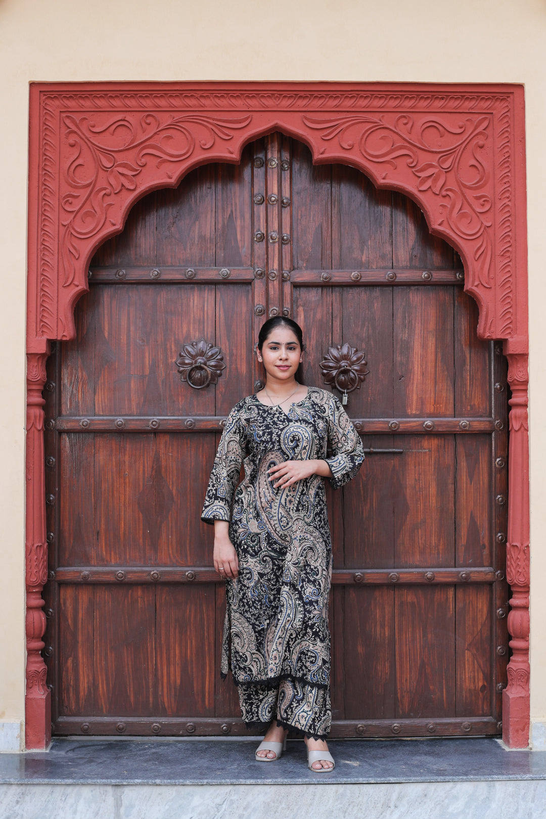 Cotton Straight Kurta Palazzo Set