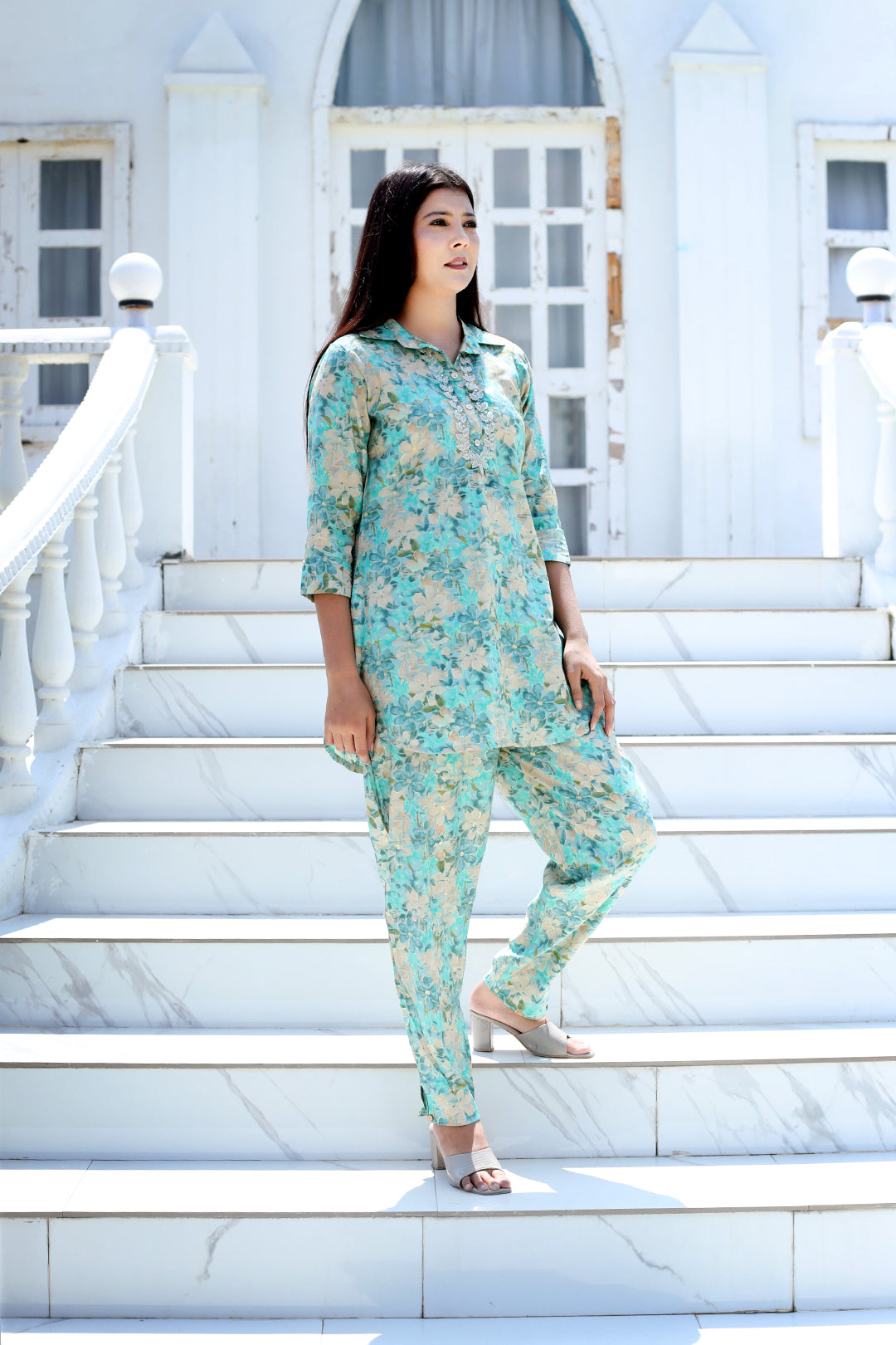 Designer Muslin Silk Co-ord Set