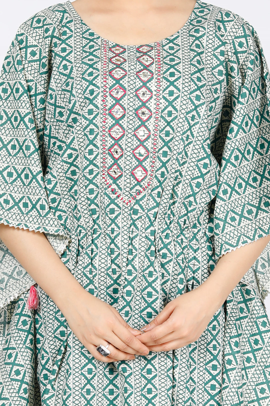 Embroidered Kaftan Dress