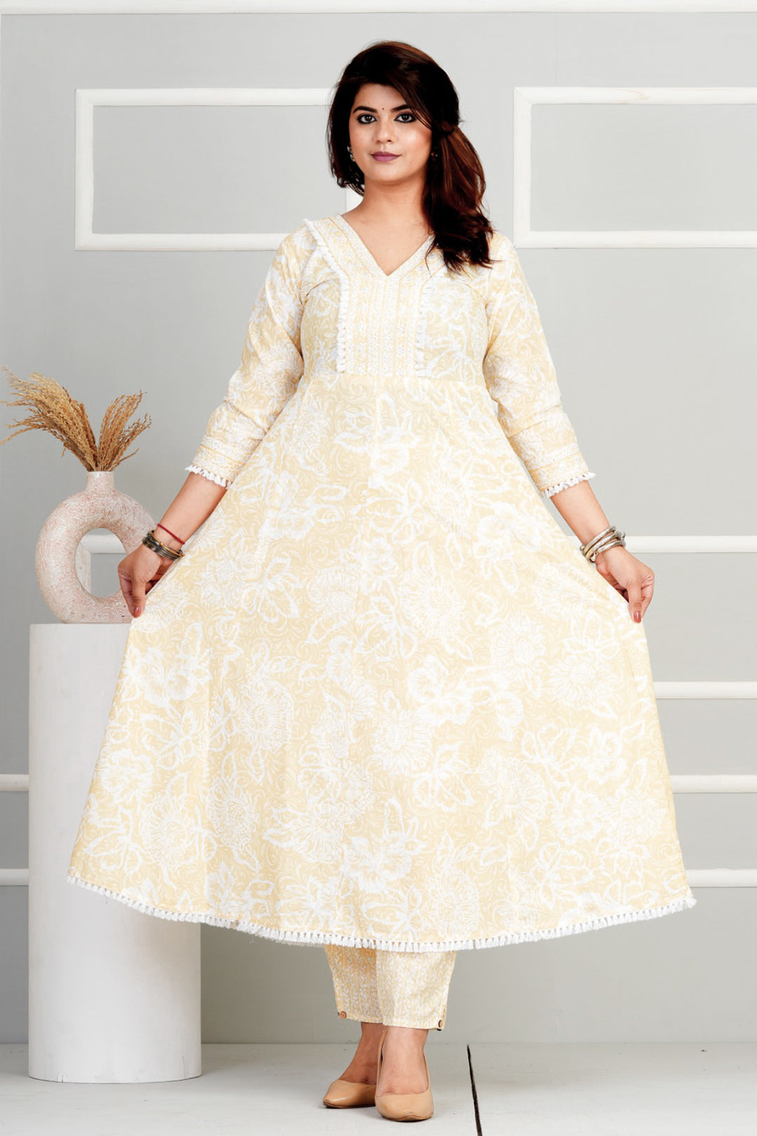 Embroidered Flared Elegance Kurta set