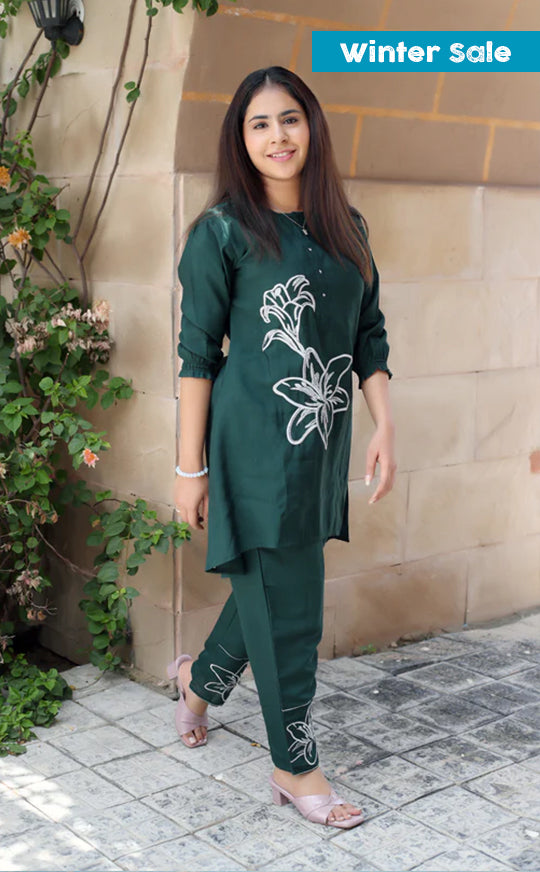 Elegant Cotton Silk Co-ord Set